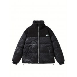 Plus Size Outdoor Soft Shell Jacket, Fashion Ladies Small Stand Collar Lapel Casual Clothes, Color Block Design, Women's Coat Outerwear For Fall And Winter