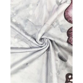 Women's Sleeveless Summer Dress with Vibrant Tropical Butterfly Print - Casual Loose Fit Round Neck Orange Dress, Machine Washable Flared Hem for Beach, Picnics & Casual Outings, Beach Dresses, Picnic Attire, Flowy Fabric