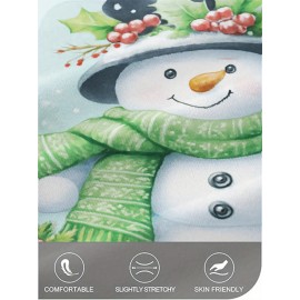 1pc Women'S Plus Size Christmas Snowman Print Sweatshirt Dress - Long Sleeve Crew Neck with Set-in Sleeves, All-Over Snowman & Holly Berry Print, Cozy Winter Fabric, Casual Holiday Party Outfit, Christmas Dress for Winter Celebrations & Casual Attir