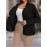 Plus Size, Women's Plus Size Elegant Suit Jacket - Solid Color Professional Blazer, All-Season Casual & Office Wear, Regular Fit for Weddings, Business Meetings, Everyday (Hand Wash/Dry Clean Care) - Versatile Year-Round Outerwear