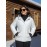 Women'S Plus Size Hooded Jacket, Casual Polyester 100% Woven Coat, Solid Color Fall/Winter Warm Windproof Outerwear with Pockets